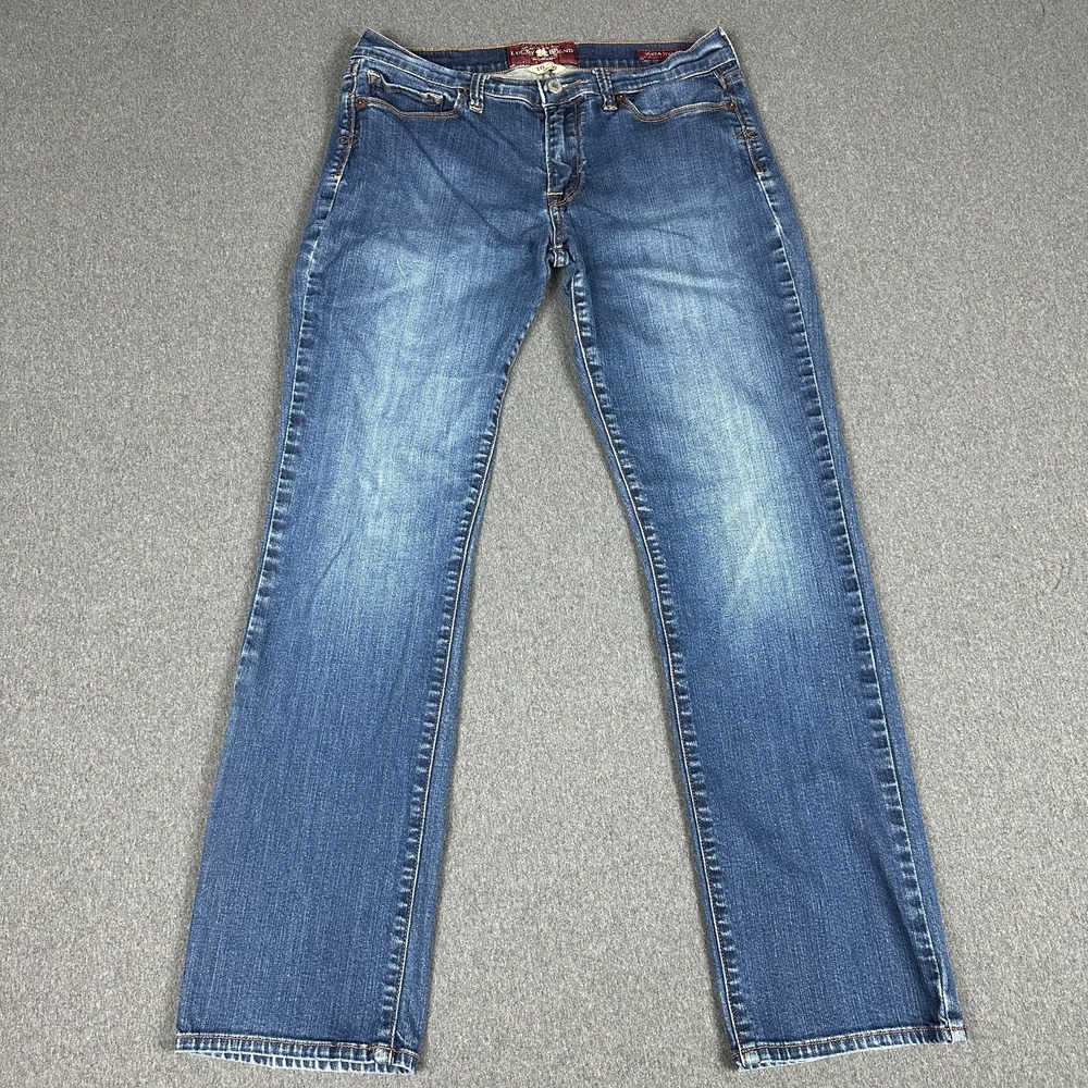 Lucky Brand Sofia Straight Jeans Womens Size 10/30 Ankle Mid Rise Medium Wash